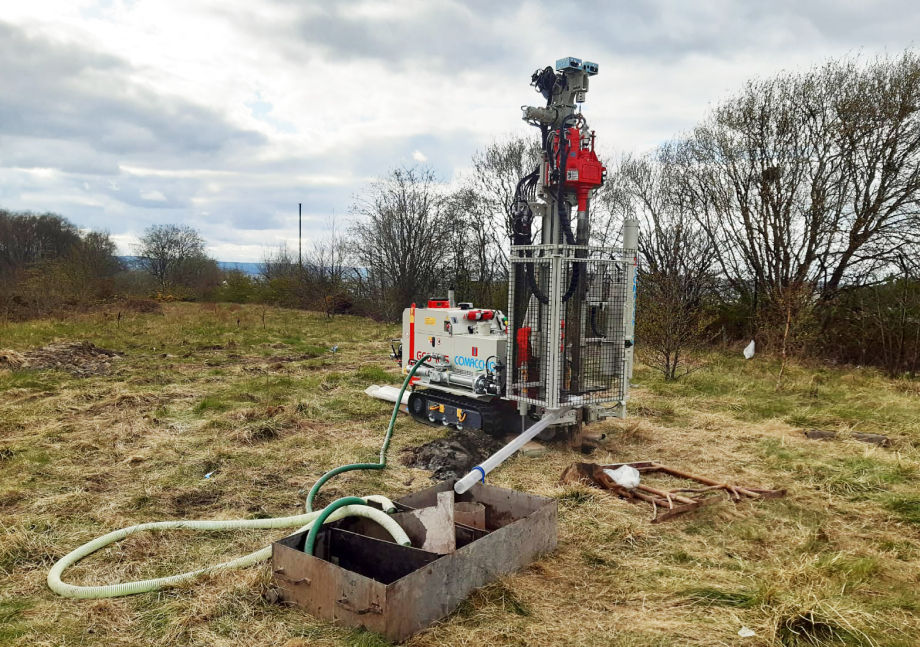 Drilling rig in field